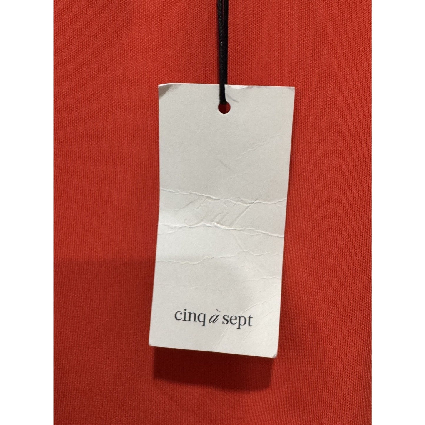 Cinq À Sept Orange Ruched Mini Dress With Sleeveless Design & Back Zipper Closure Size 6 Made Of Stretchy Fabric