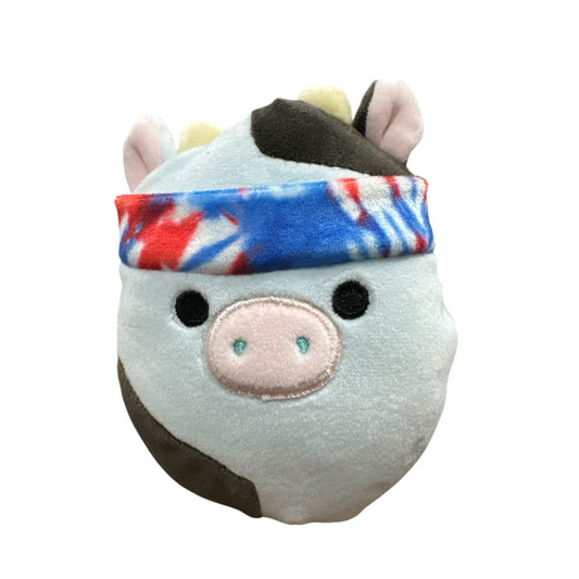 Original Squishmallows Cillian Cow Plush 5" With Tie-Dye Headband Soft Toy Collectible