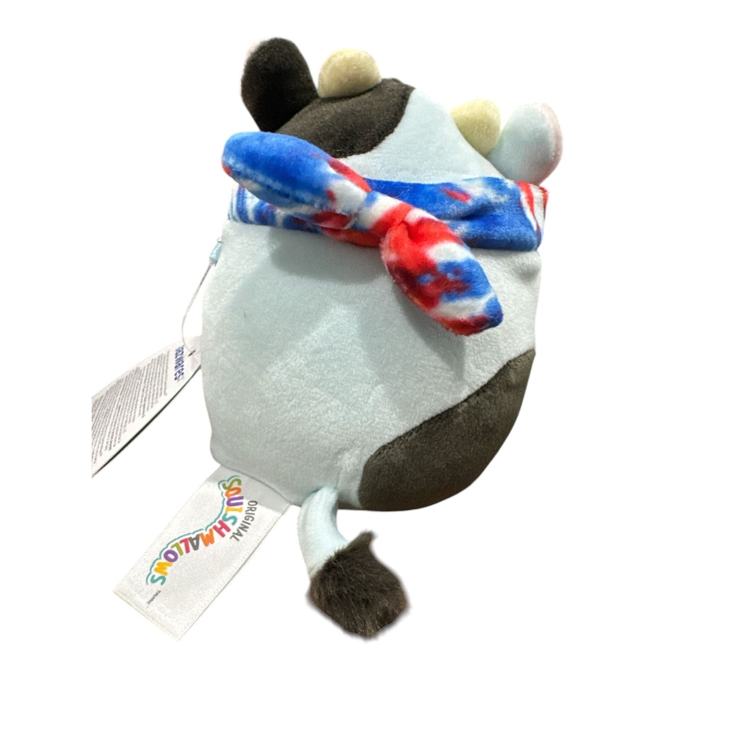 Original Squishmallows Cillian Cow Plush 5" With Tie-Dye Headband Soft Toy Collectible