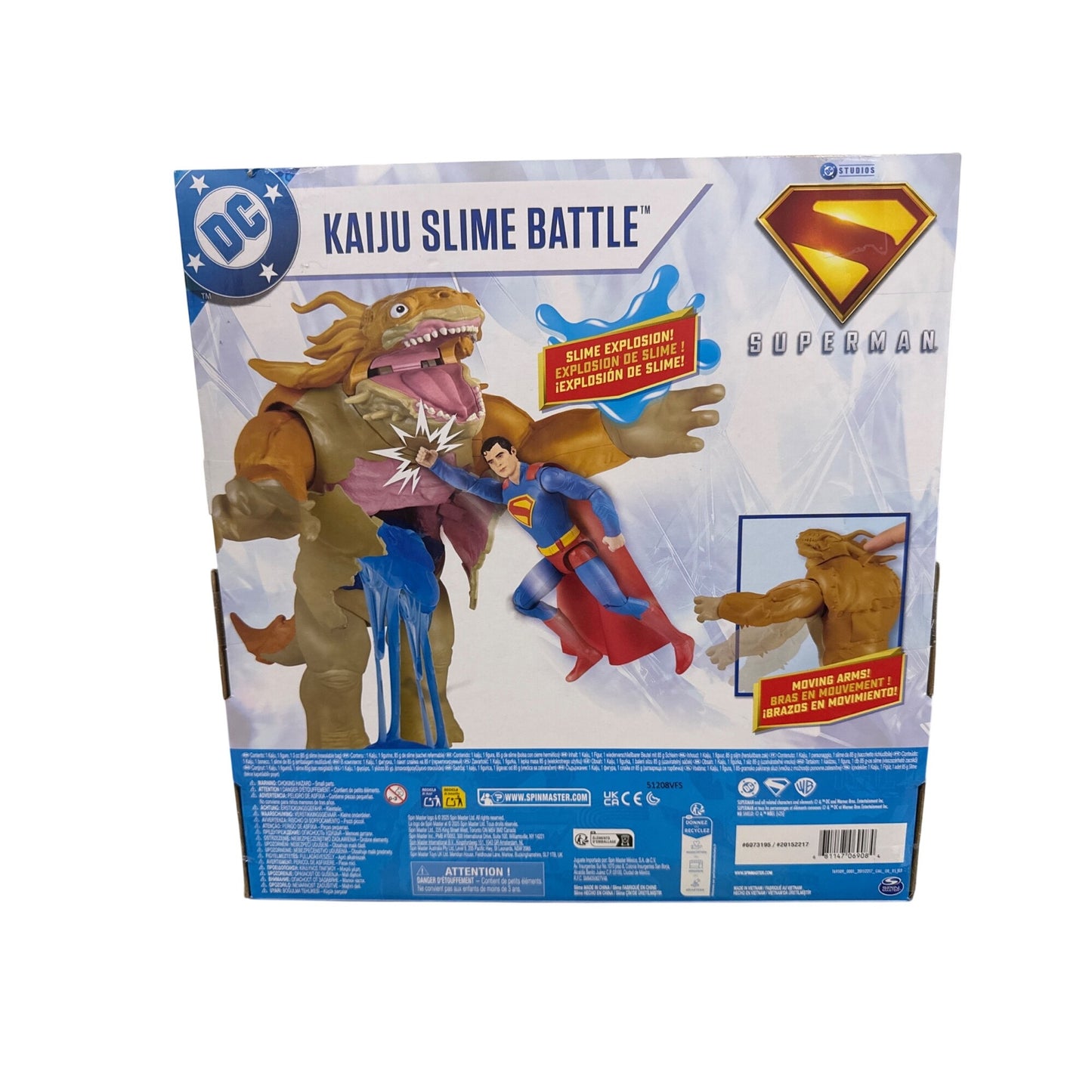 DC Superman Kaiju Slime Battle Action Figure Set With Slime Explosion