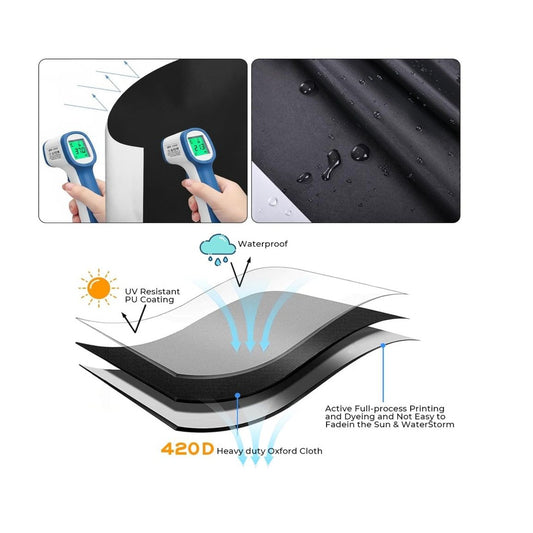 FanFanwin Temporary Blackout Window Cover, Portable DIY Window Blinds & Shades, for Travel Use RV Dorm(36''W x 72''H) BLACK