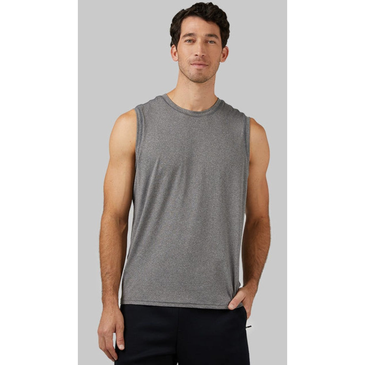 32 Degrees Men's Heather Gray Sleeveless Crew Neck Tank Top Small