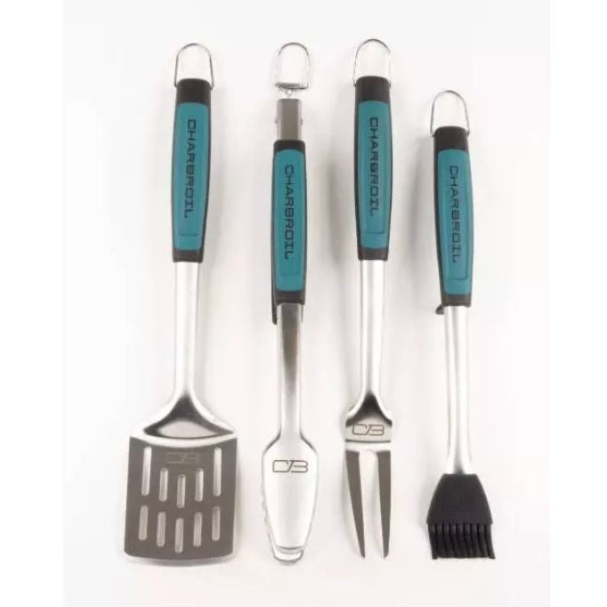 Char-Broil Comfort-Grip 4-Piece Stainless Steel BBQ Tool Set