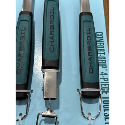 Char-Broil Comfort-Grip 4-Piece Stainless Steel BBQ Tool Set