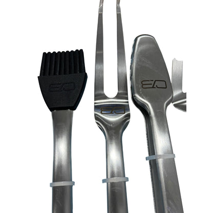 Char-Broil Comfort-Grip 4-Piece Stainless Steel BBQ Tool Set