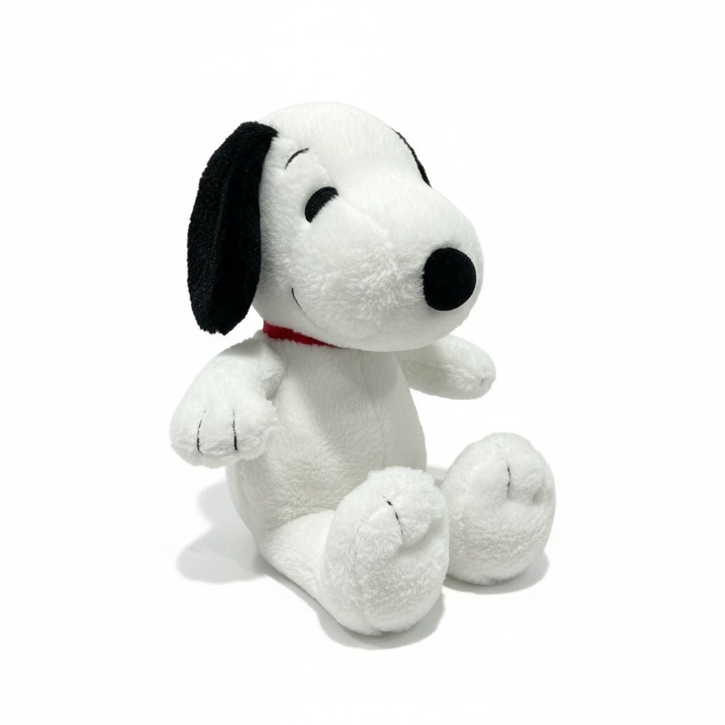 Peanuts Snoopy Plush Stuffed Animal Toy 2025 Edition Soft White & Black With Red Collar 12" Tall