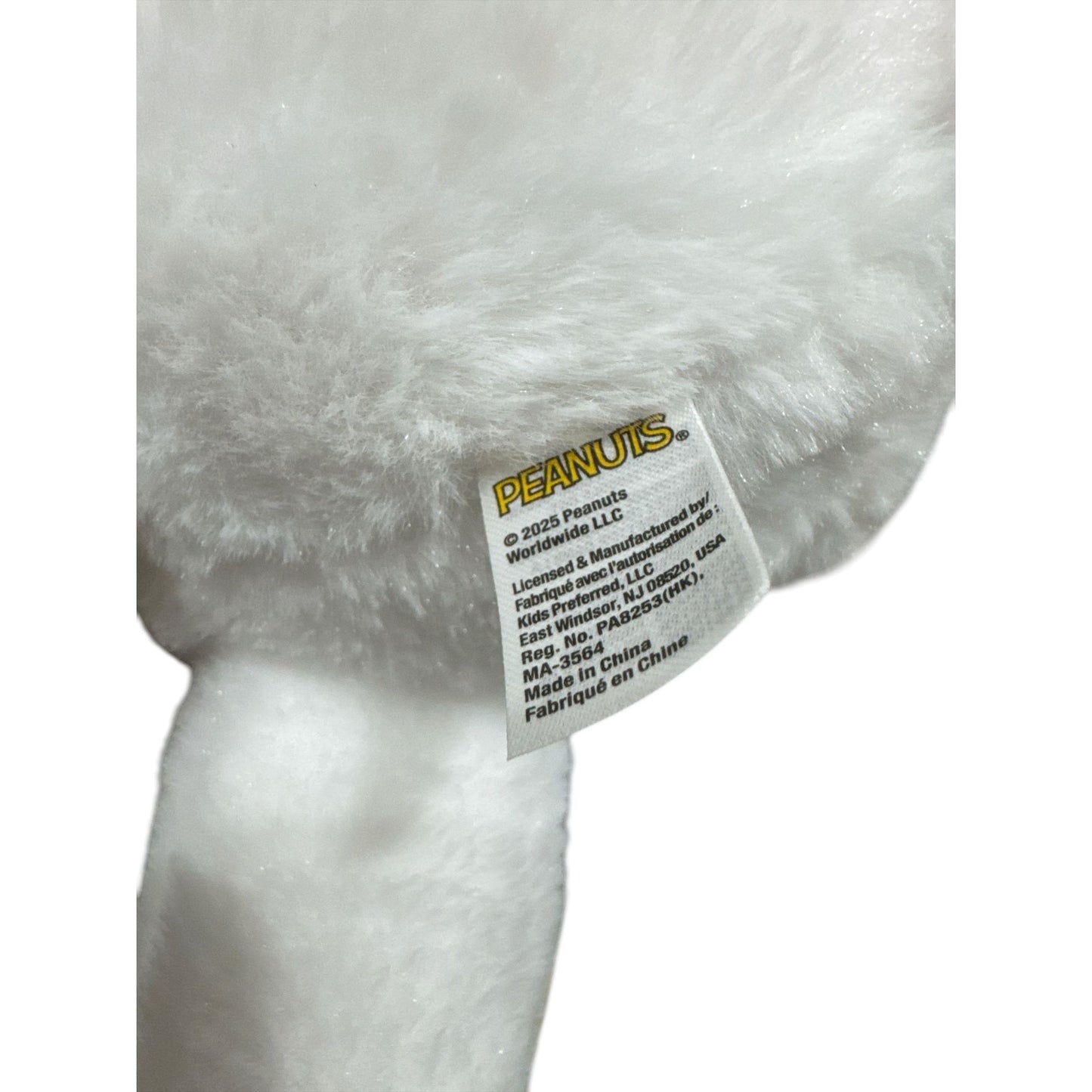 Peanuts Snoopy Plush Stuffed Animal Toy 2025 Edition Soft White & Black With Red Collar 12" Tall