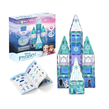 Disney Frozen Magnetic Tiles Castle Building Set By Tytan With Glitter Tiles - Ages 3+