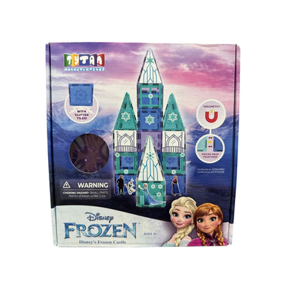 Disney Frozen Magnetic Tiles Castle Building Set By Tytan With Glitter Tiles - Ages 3+