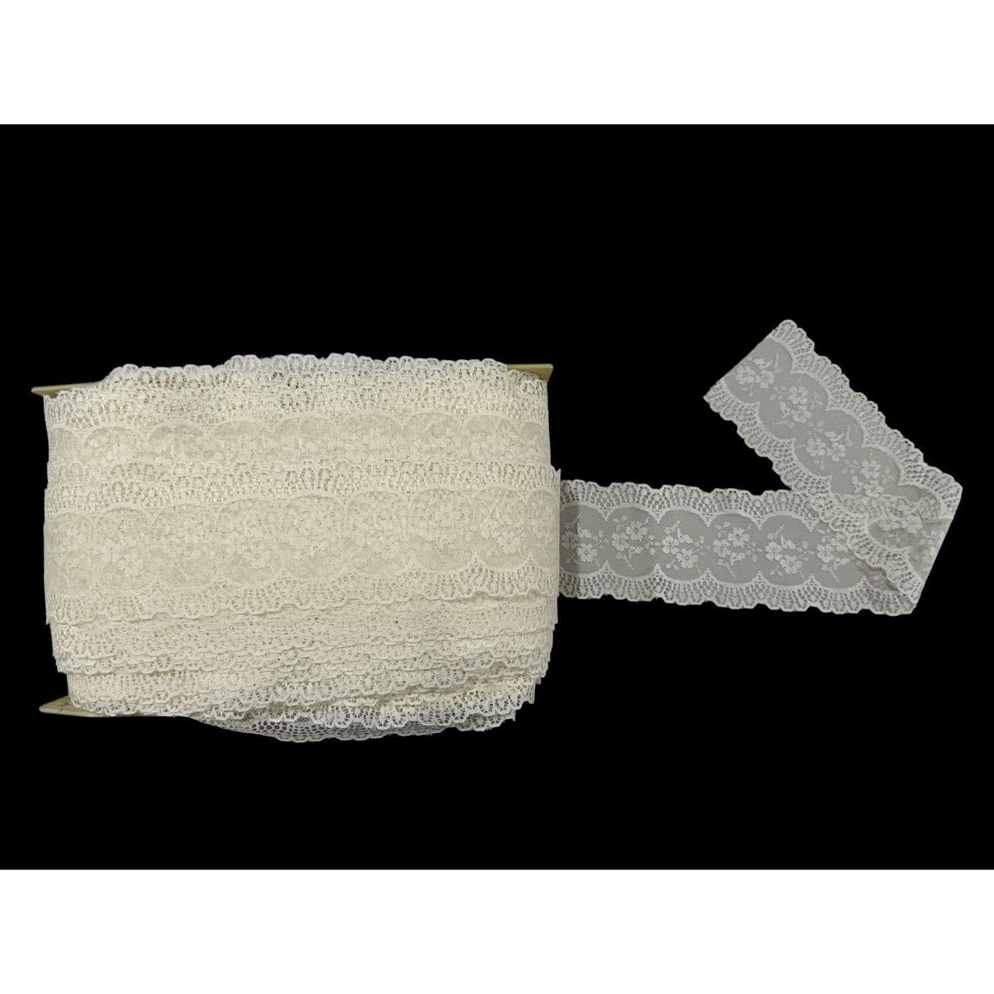 Ivory Floral Lace Trim 3 Inches Wide By The Yard For Sewing Crafts & DIY Projects 100+ Yards