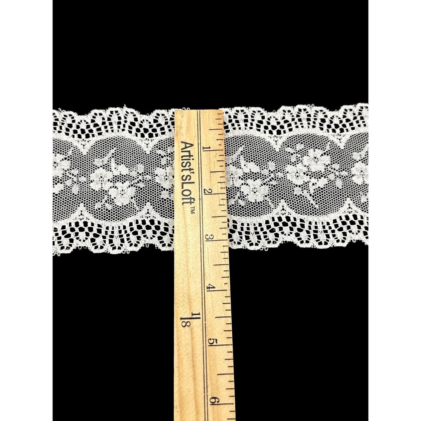 Ivory Floral Lace Trim 3 Inches Wide By The Yard For Sewing Crafts & DIY Projects 100+ Yards