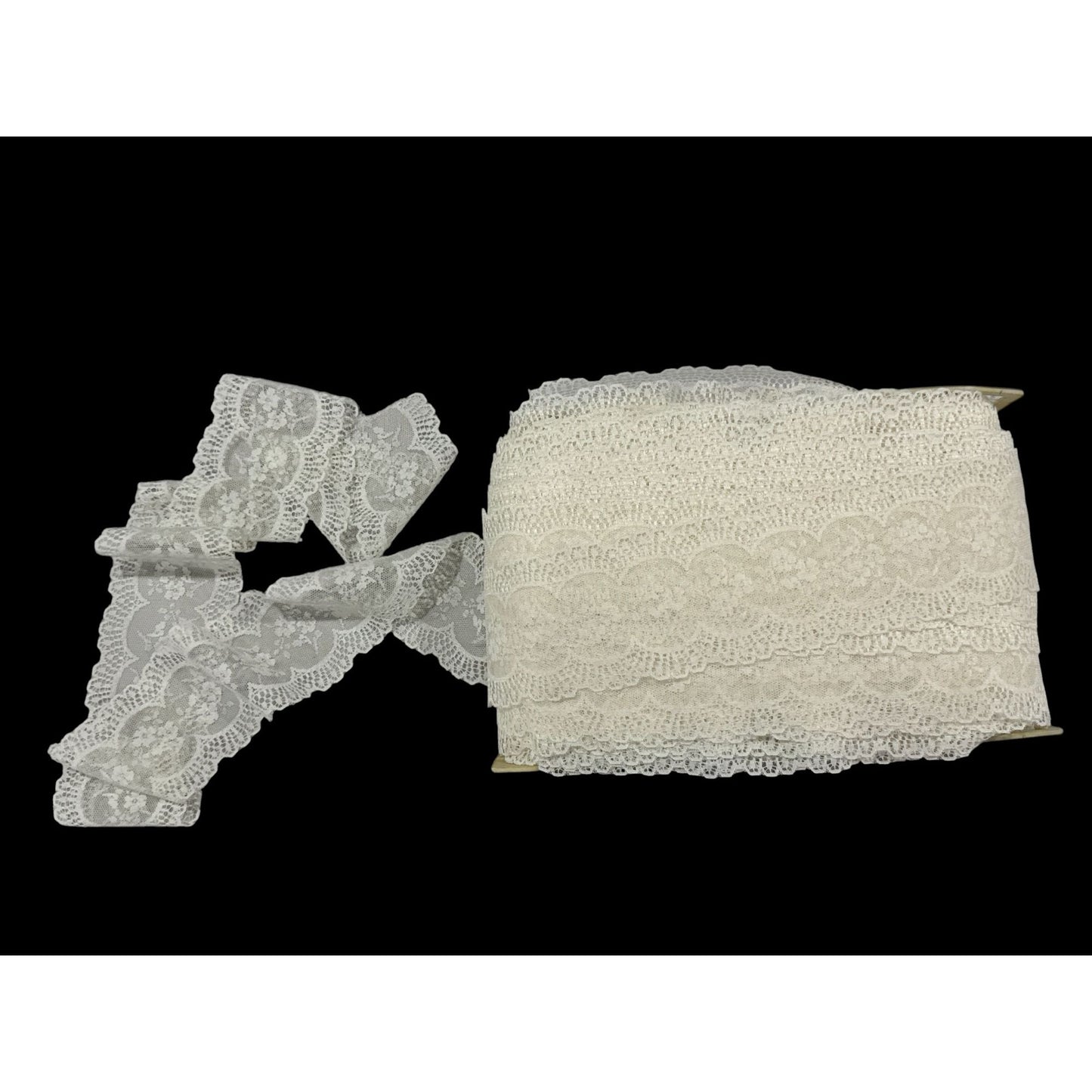 Ivory Floral Lace Trim 3 Inches Wide By The Yard For Sewing Crafts & DIY Projects 100+ Yards