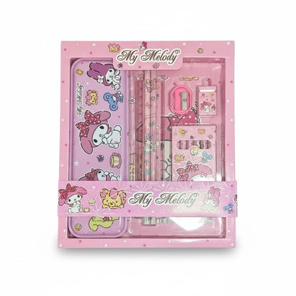 My Melody Pink Stationery Gift Set With Pencil Case Ruler Sharpeners & More