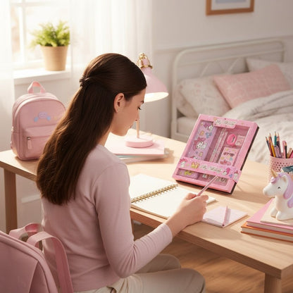 My Melody Pink Stationery Gift Set With Pencil Case Ruler Sharpeners & More