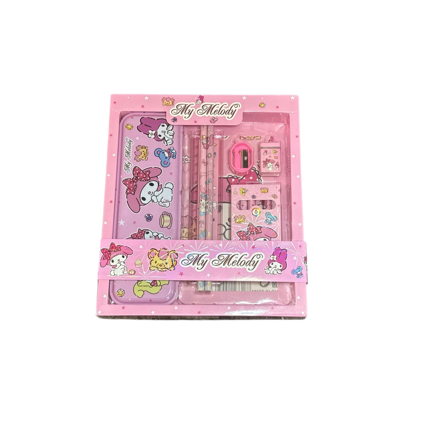 My Melody Pink Stationery Gift Set With Pencil Case Ruler Sharpeners & More