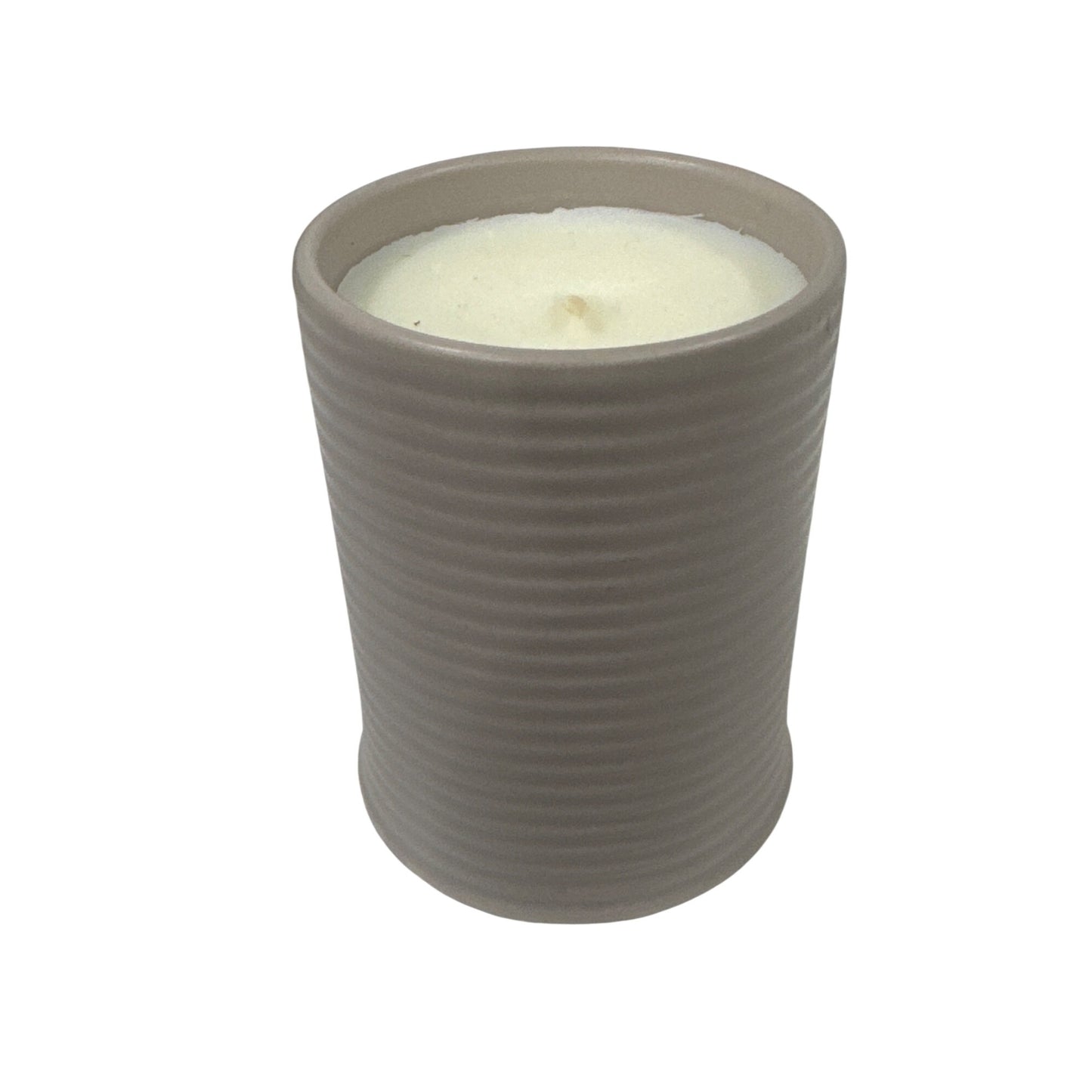 Threshold Fresh Linen & Sea Salt Scented Candle In Ribbed Ceramic Jar 14 Oz
