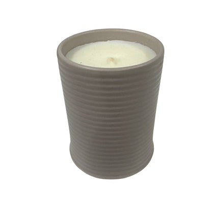 Threshold Fresh Linen & Sea Salt Scented Candle In Ribbed Ceramic Jar 14 Oz