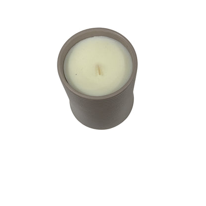 Threshold Fresh Linen & Sea Salt Scented Candle In Ribbed Ceramic Jar 14 Oz