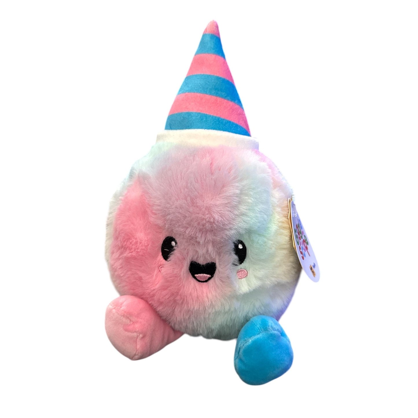 Gigglescape Party Hat Plush Toy Rainbow Colors Soft & Cuddly Gift