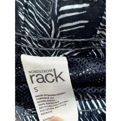 Nordstrom Rack Men's Recycled Polyester Swim Shorts With Drawstring Tropical Print Size S