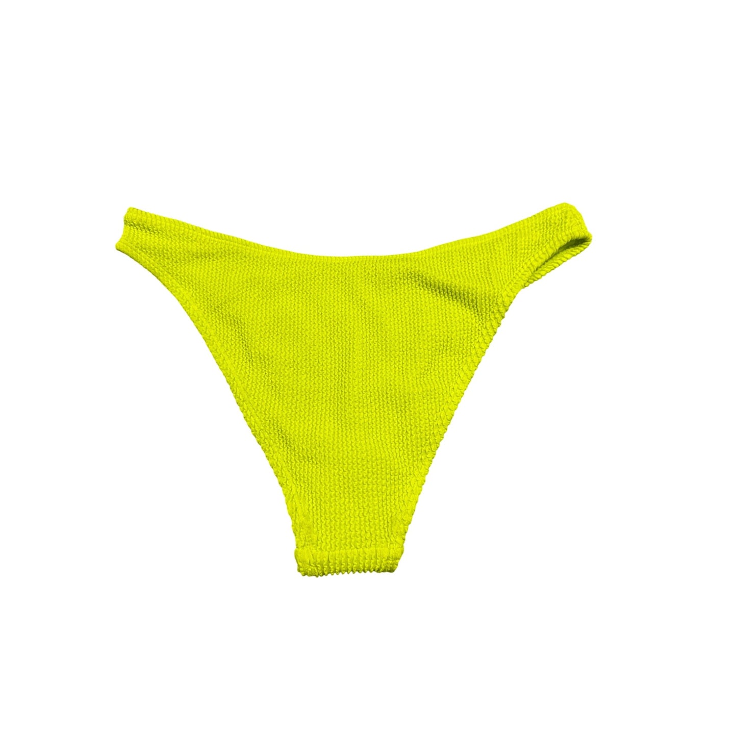 Topshop Neon Yellow Textured Bikini Bottom Women's Swimwear Size US 8/UK 12