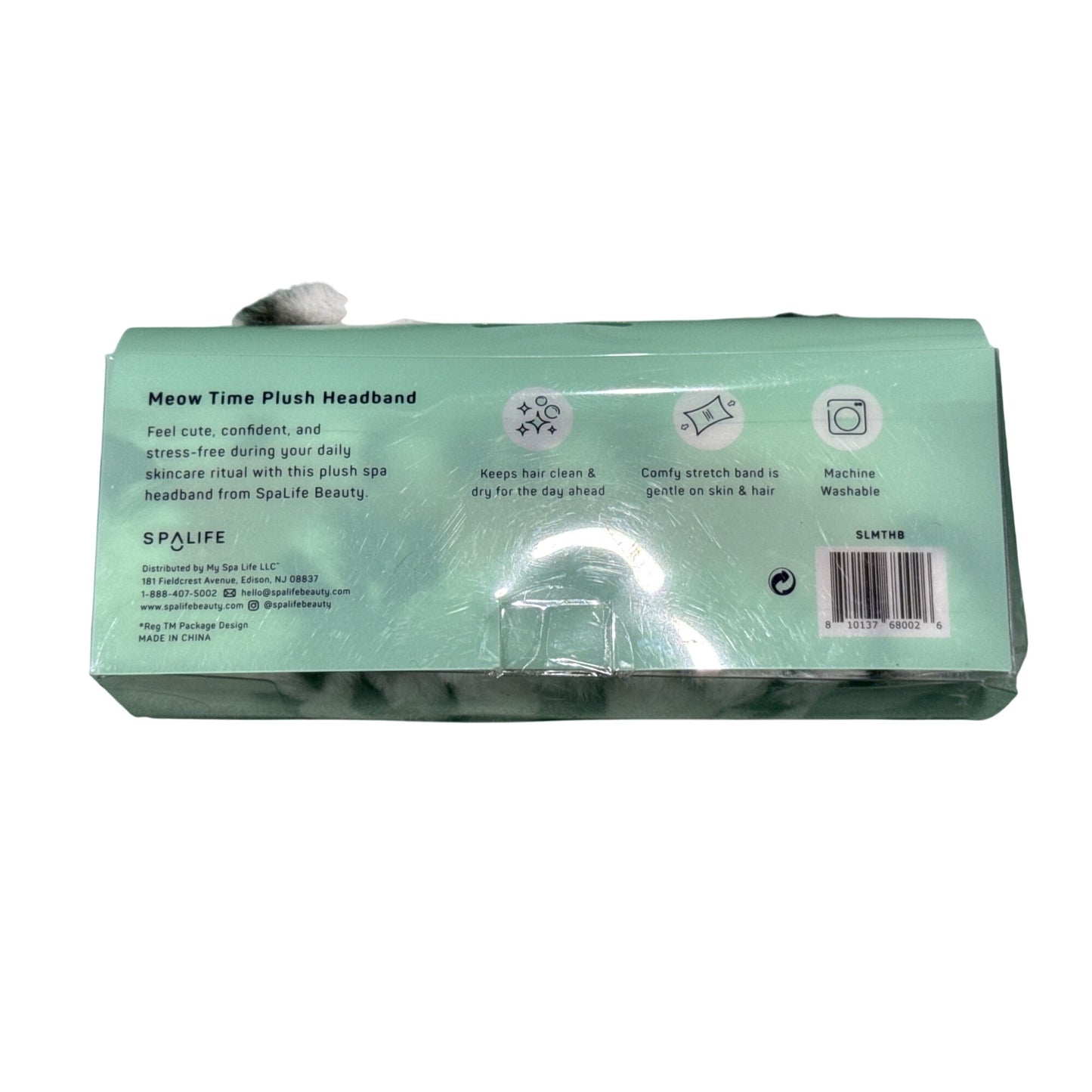 Meow Time Plush Headband For Makeup Masking & Cleansing Soft SpaLife Beauty