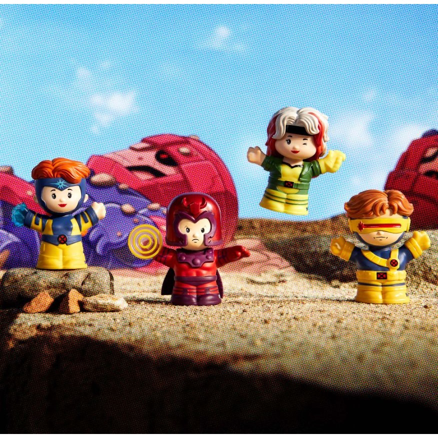 Marvel Studios X-Men 97 Little People Collector Figures Set Of 4 Cyclops Jean Grey Rogue Magneto