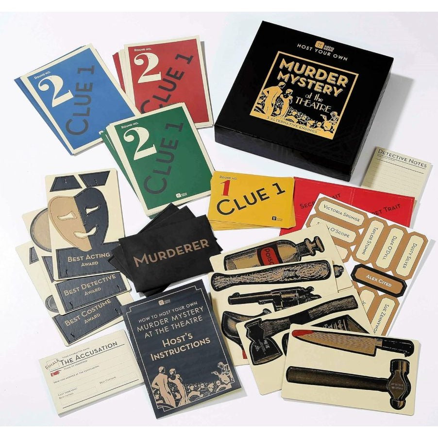 Host Your Own Murder Mystery At The Theatre 1920s Party Game With 3 Alternative Endings By Talking Tables
