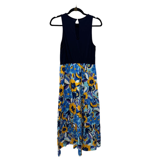 Donna Morgan Womens Floral Sleeveless Midi Dress Size 10 Multi-Color
