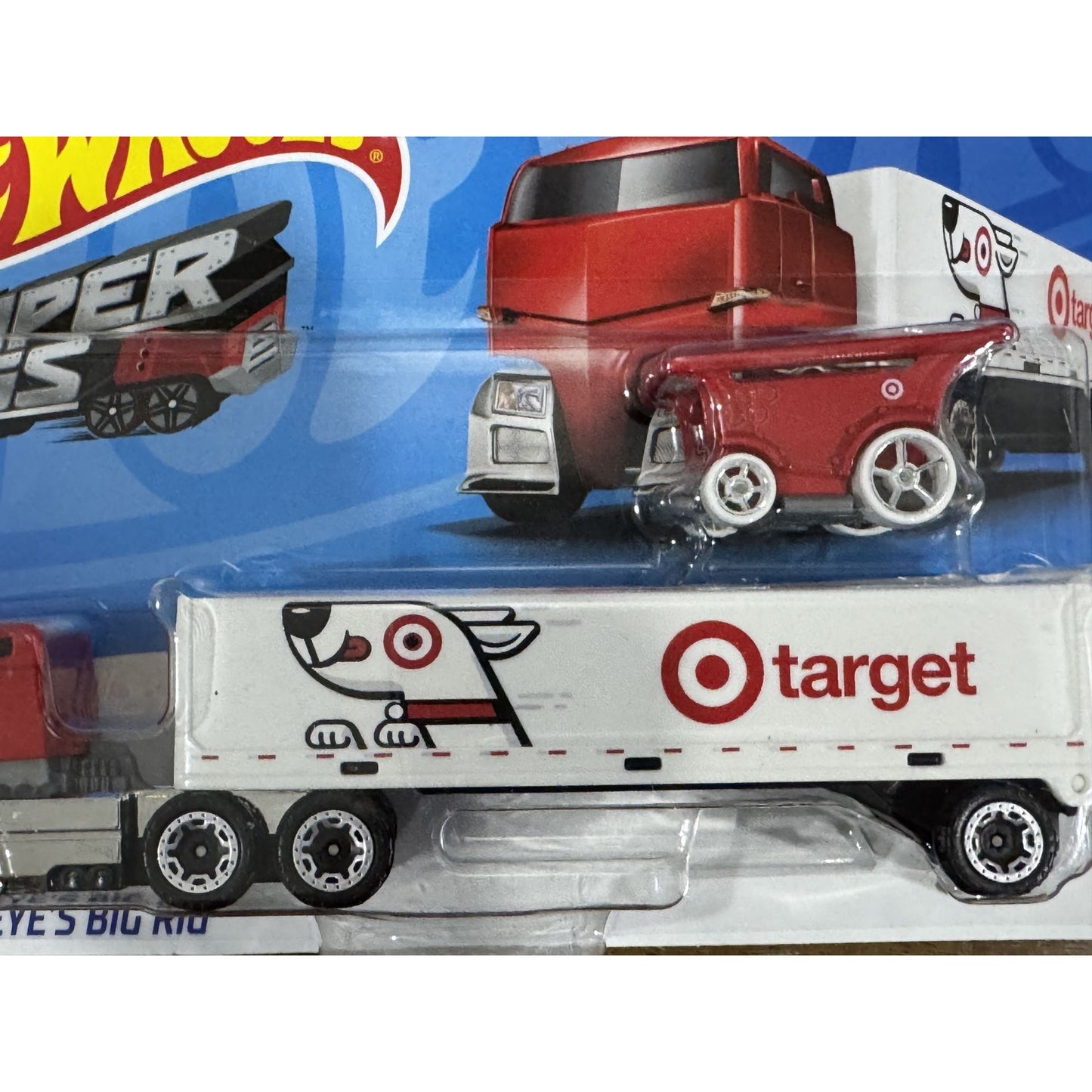 Set of 2 Hot Wheels Super Rigs HW Bullseyes Big Rig Target Truck & Cart Collectible