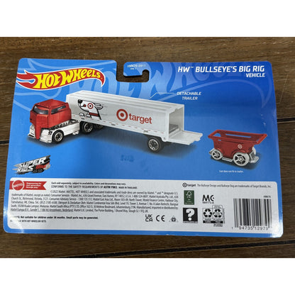 Set of 2 Hot Wheels Super Rigs HW Bullseyes Big Rig Target Truck & Cart Collectible