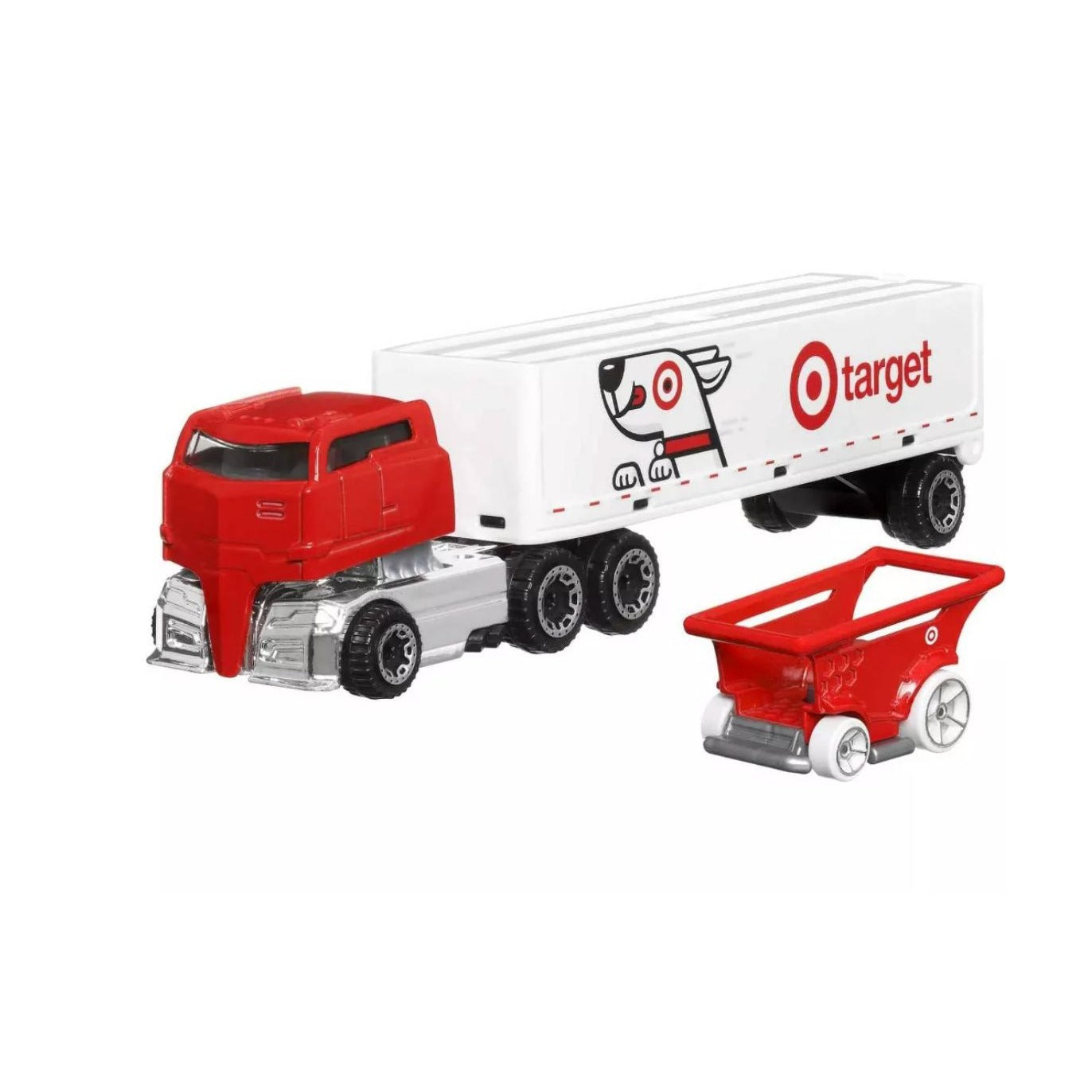Set of 2 Hot Wheels Super Rigs HW Bullseyes Big Rig Target Truck & Cart Collectible