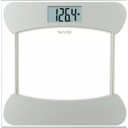 Taylor Glass Digital Scale With 400 LB Capacity Easy-To-Read LCD Display And Tempered Glass Platform