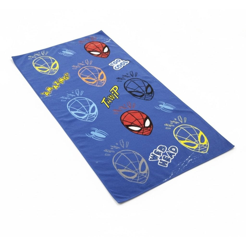 Marvel Spiderman Beach Towel 32"x62" Blue 100% Cotton