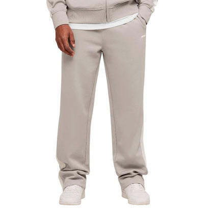 Gymshark Men's Athletic Pants Mushroom Grey Striped L Comfortable Fit