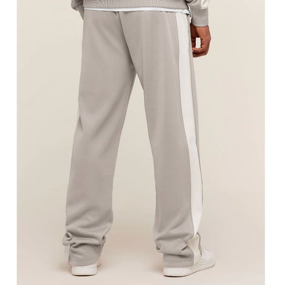 Gymshark Men's Athletic Pants Mushroom Grey Striped L Comfortable Fit