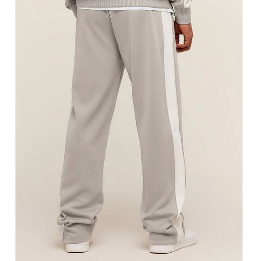 Gymshark Men's Athletic Pants Mushroom Grey Striped L Comfortable Fit