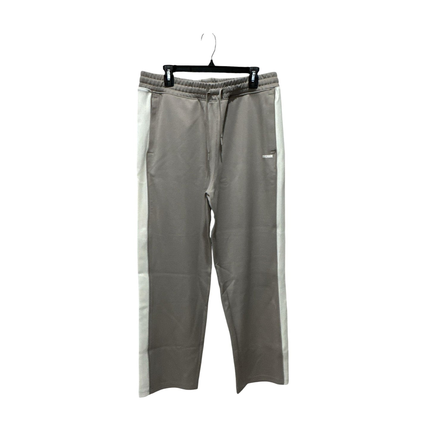 Gymshark Men's Athletic Pants Mushroom Grey Striped L Comfortable Fit