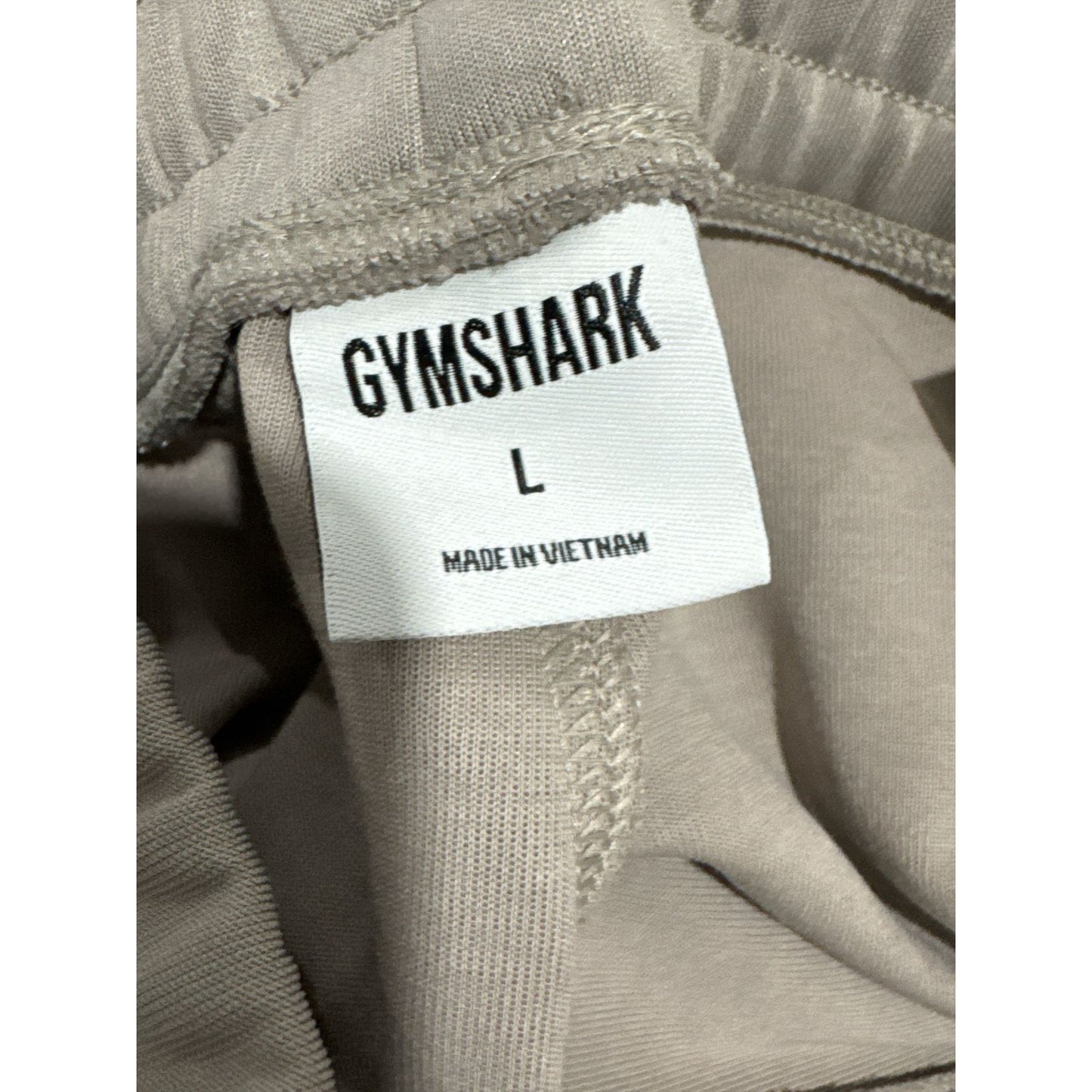 Gymshark Men's Athletic Pants Mushroom Grey Striped L Comfortable Fit