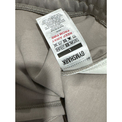 Gymshark Men's Athletic Pants Mushroom Grey Striped L Comfortable Fit