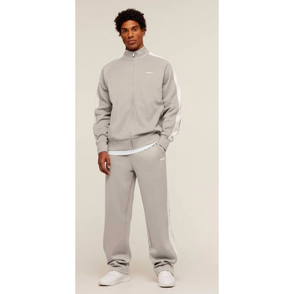 Gymshark Men's Athletic Pants Mushroom Grey Striped L Comfortable Fit