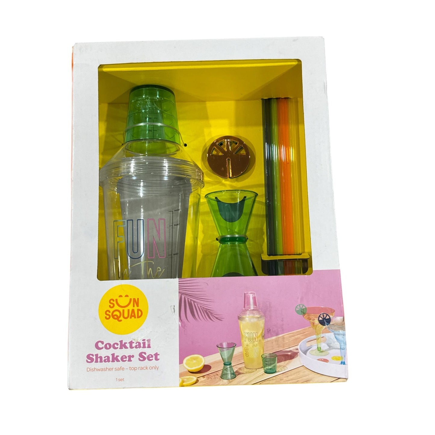 Beach Essentials Bundle Basket Including Tote Bags, Treat Molds, Bento Box, Grill Basket,  Shell Plates, and More By Sun Squad