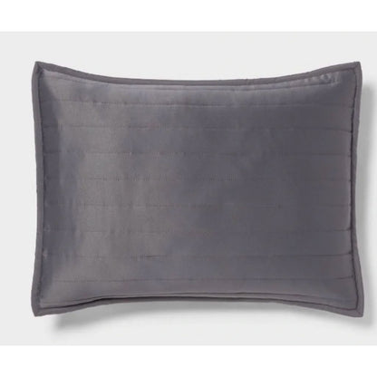 Room Essentials Satin Sham Standard Size In Gray With Envelope Closure 1pcs.