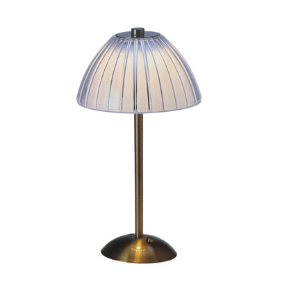 Mikasa Rechargeable LED Table Lamp W/ 3 Light Modes & Dimmable Features - USB Type-C Charging - Gold & Clear Acrylic