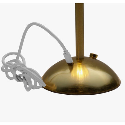 Mikasa Rechargeable LED Table Lamp W/ 3 Light Modes & Dimmable Features - USB Type-C Charging - Gold & Clear Acrylic