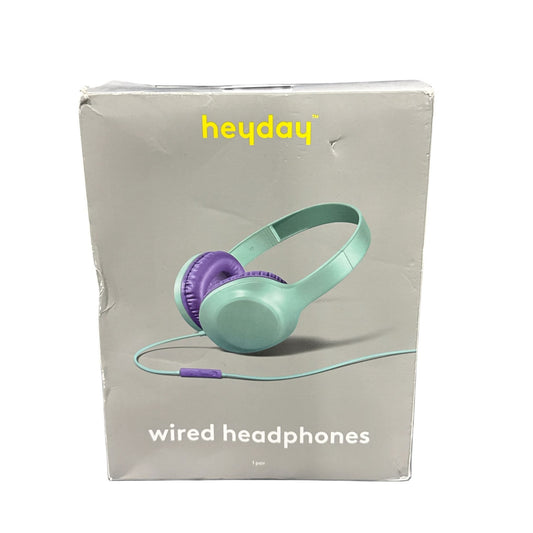 Heyday Wired Headphones, Wireless Keyboard, Mouse, Charging Cables, Earbuds & Wall Charger - Mint & Purple