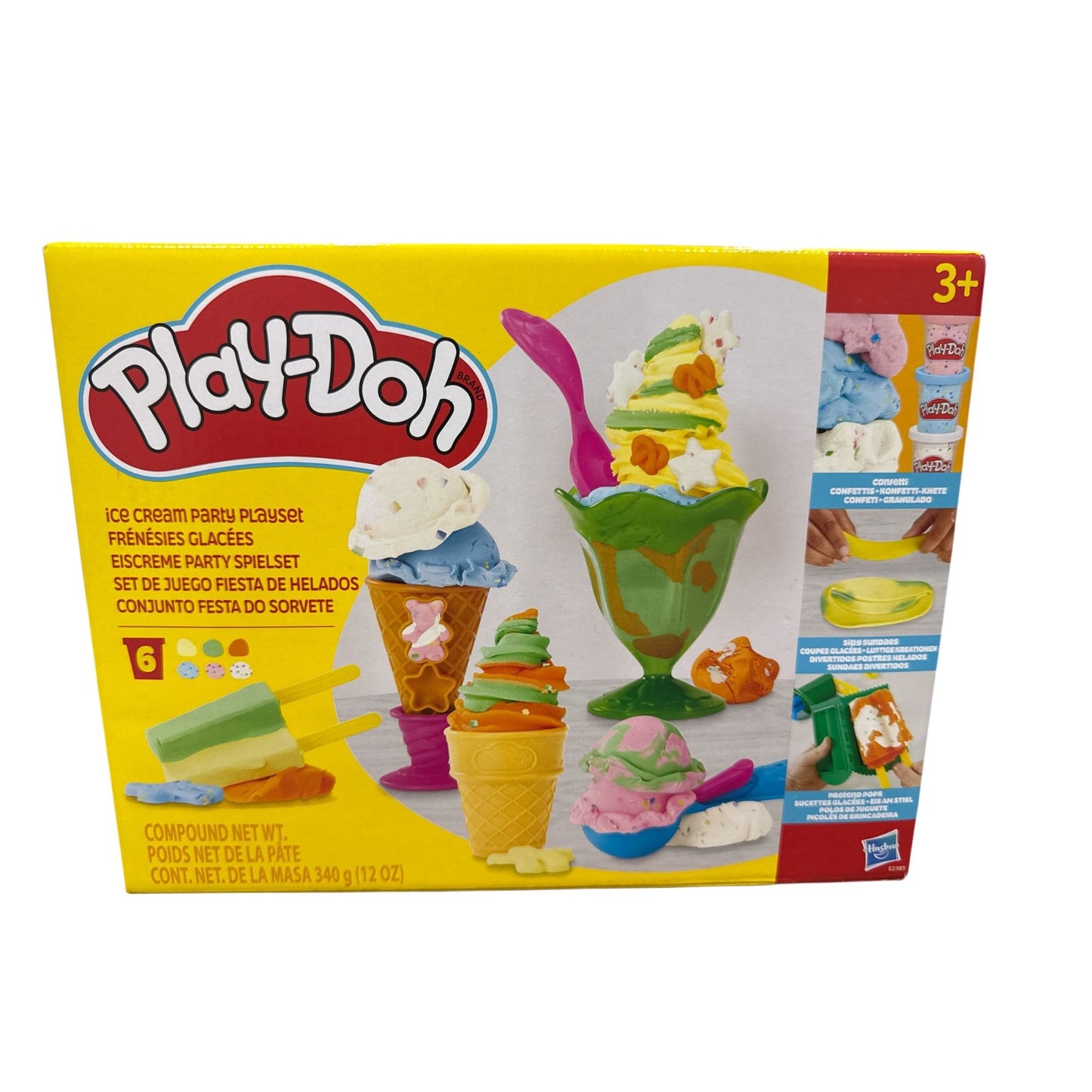 Play-Doh Ice Cream Party Playset With Tools & 6 Colors Ages 3+