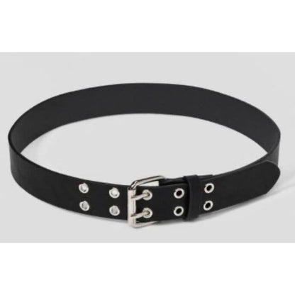 Set Of 3 Art Class Black Belts With Silver Buckle & Grommet Design Adjustable Medium