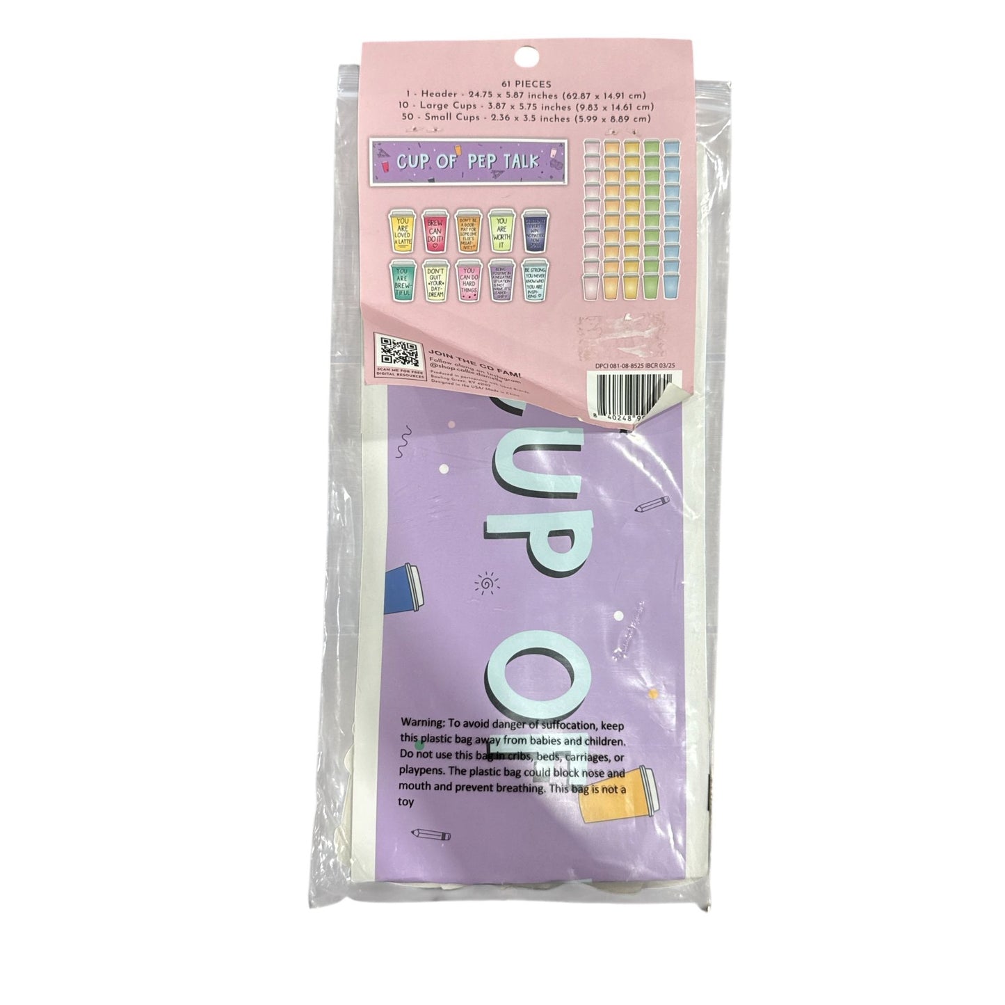 Cup Of Pep Talk Classroom Decor Bulletin Kit 61 Pieces Motivational Coffee Theme By Callie Danielle