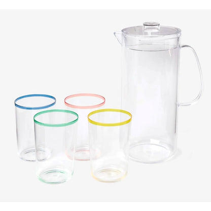 Sun Squad - 19oz Beverage Pitcher Set, Lightweight & Durable for Indoor/Outdoor Use
